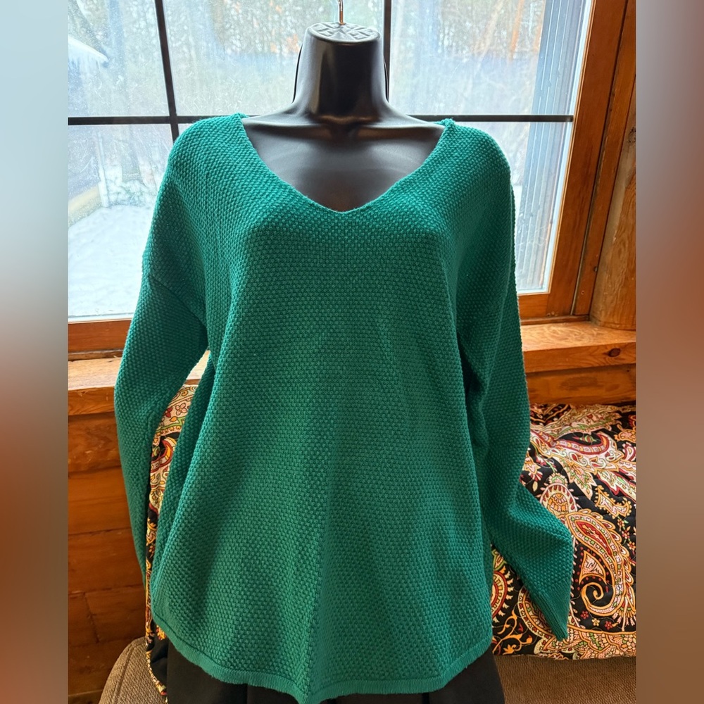 GAP Cotton Sweater Emerald Medium Jewel 💎 Tone Vibes